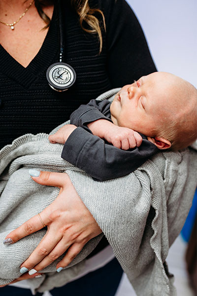 Welcoming a newborn into the world.
